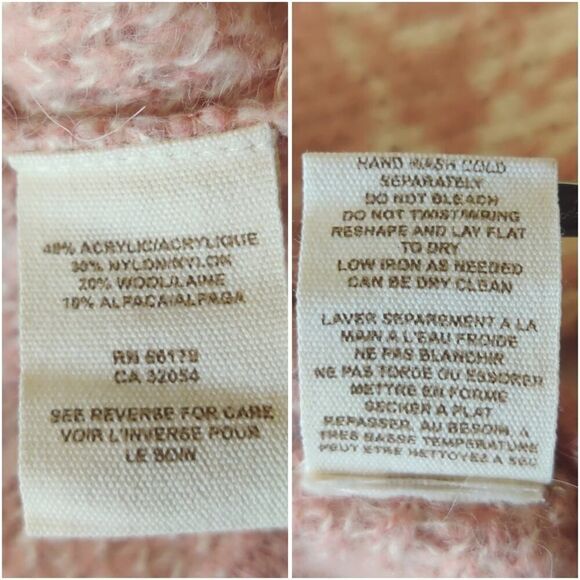 Free People "purple rain" cropped alpaca blend sweater sz M - Picture 13 of 13